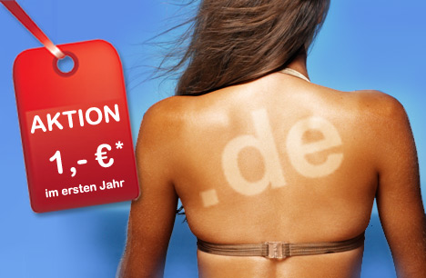 Sommer-Aktion: .de-Domains für nur 1,- € / Jahr